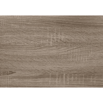 Console de chambre à coucher - Étroit avec stratifié taupe, concept ouvert à trois niveaux pour la maison, entrée contemporaine, finition brune