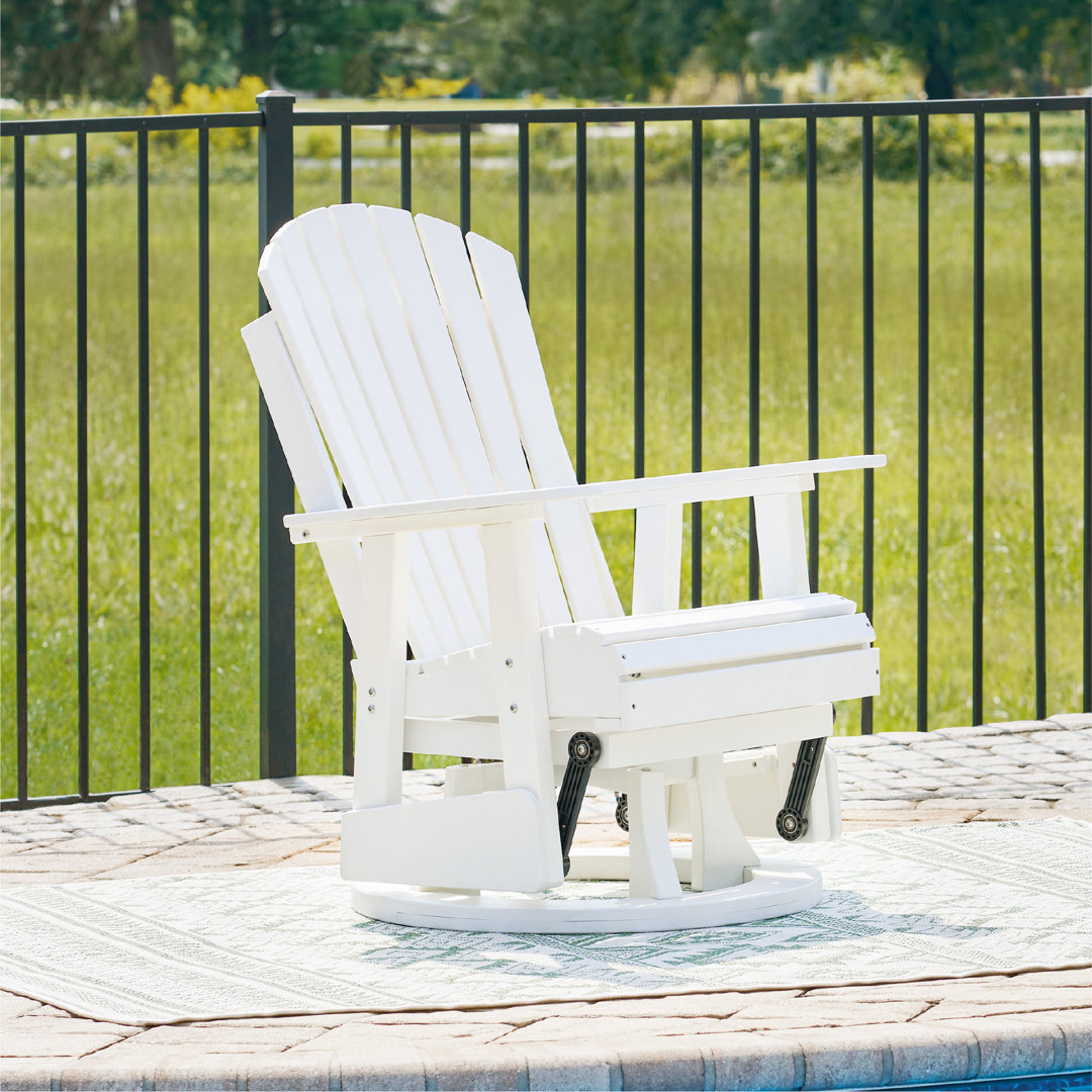 Lynbrook High - Density Polyethylene (HDPE) Gliding Adirondack Chair Rosecliff Heights 
