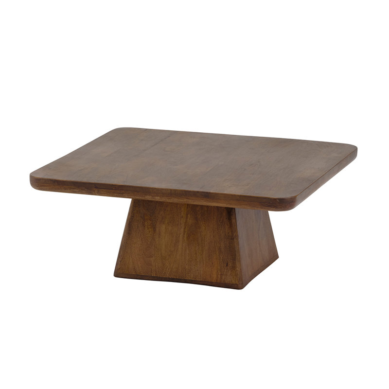 Solid Wood Pedestal Coffee Table