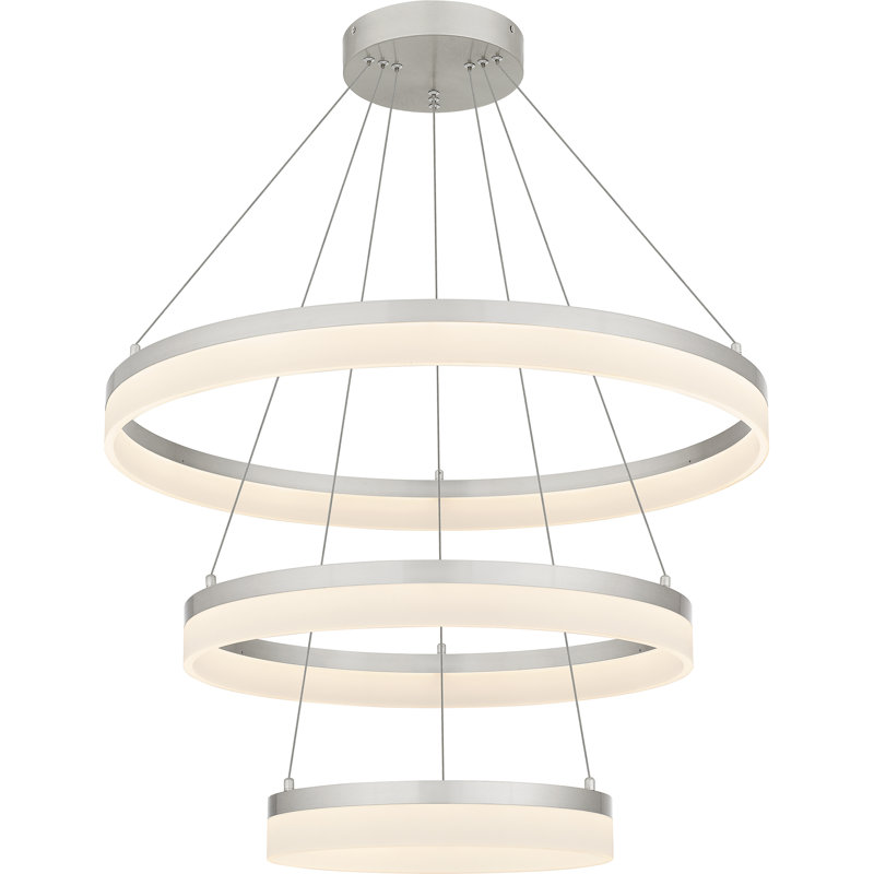 Vashtie Integrated LED Pendant Light, Brushed Nickel