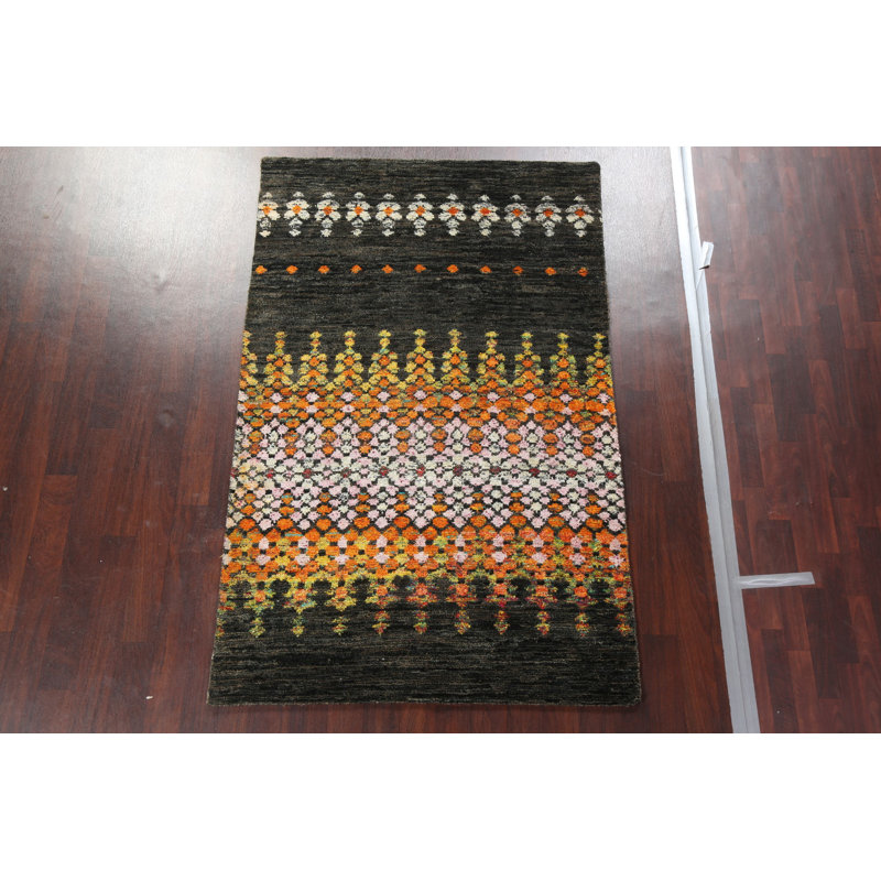Moroccan One-of-a-Kind 4'11" x 7'10" Rectangle Jute / Sisal Area Rug in Black