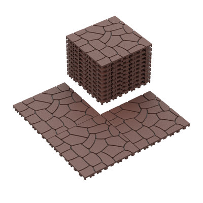 New Stone Texture 12" Patio Deck Tiles