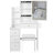 29.2" Small Size Left Bedside Cabinet Vanity Table + Cushioned Stool, 2 AC+2 USB Power Station, Hair Dryer Bracket, Extra Large Touch Control Sliding LED Mirror, Tri-Color Switching, Brightness Adjust-176066054