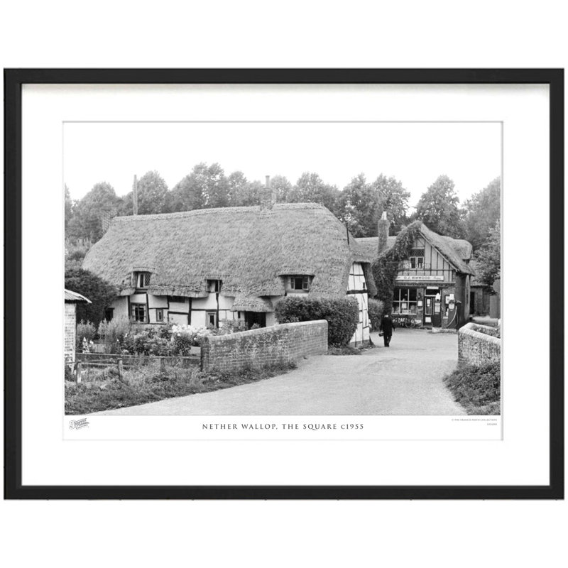 Nether Wallop, The Square C1955 by Francis Frith - Single Picture Frame Print, 45cm H x 60cm W x 2.3cm D
