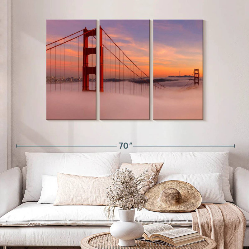 Lilie Golden Gate Bridge Clouds, 32" H x 50" W