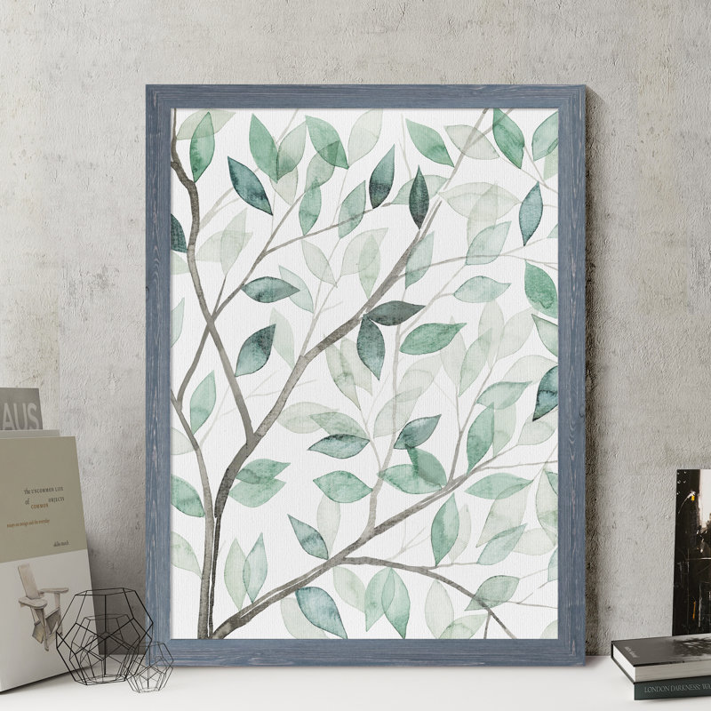 « leaf dentelle i » par paul cezanne-cadre photo, reproduction d’art, H 44 po x l 32 po x P 1,25 po, Toile avec cadre gris