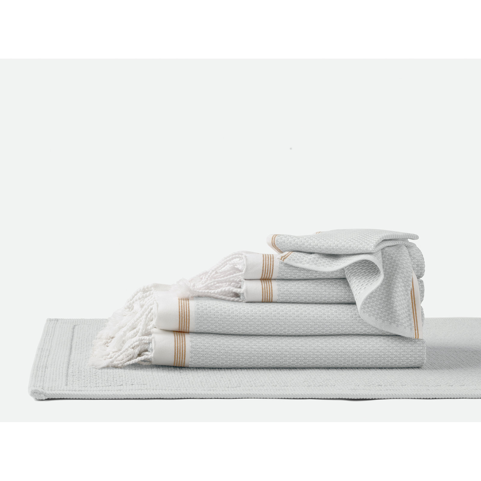 Mediterranean Organic Towel Set, Seal w/Fawn, 6 Piece Towel Set