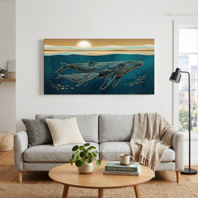 Whale Art Canvas Wall Art Set Of 1