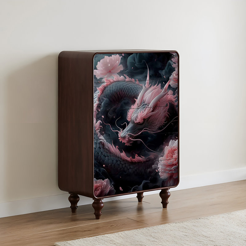 Armoire décorative à cinq tiroirs