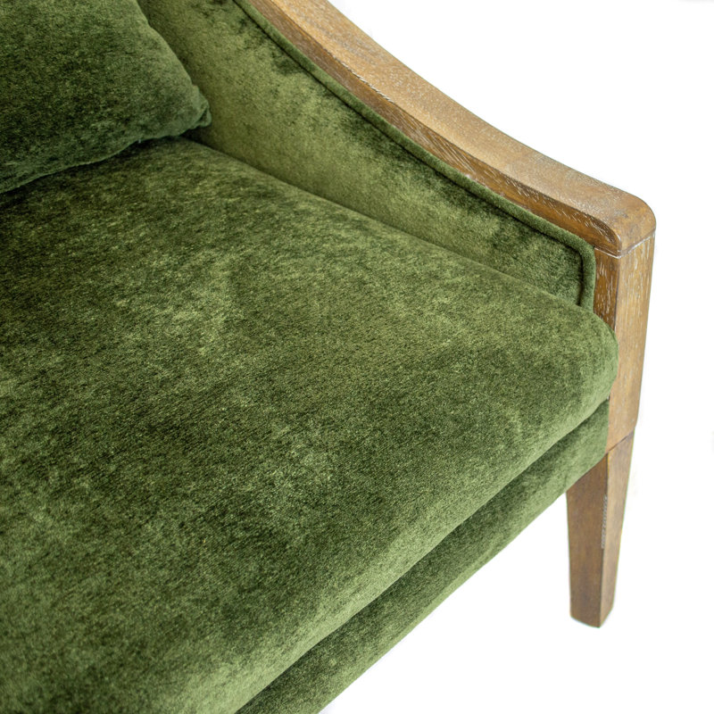 OS Home Occasional Side Accent Chair, Green Polyester Blend