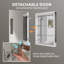 Miroir à pharmacie encastré ou à fixation en surface sans cadre de l 20 po x H 30 po avec 3 tablettes réglables et éclairage DEL-742848560