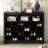 Modern 24-Cubby Shoe Cabinet & Sideboard – Curved Base Storage Console for Entryway, Living Room, or Bedroom-769375773