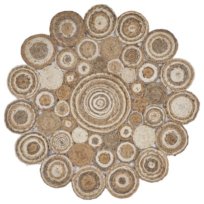 Tapis d'intérieur rond en fibre naturelle Bonar
