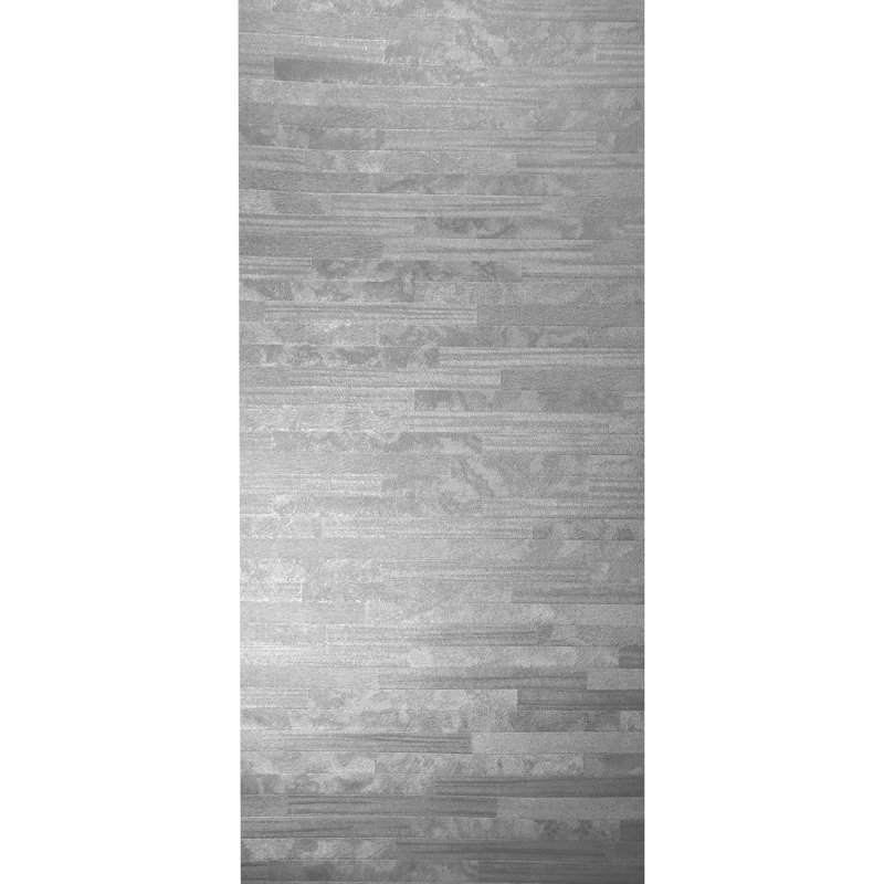 Rouleau de papier peint en vinyle Delvalle Gracie, Argent/Gris