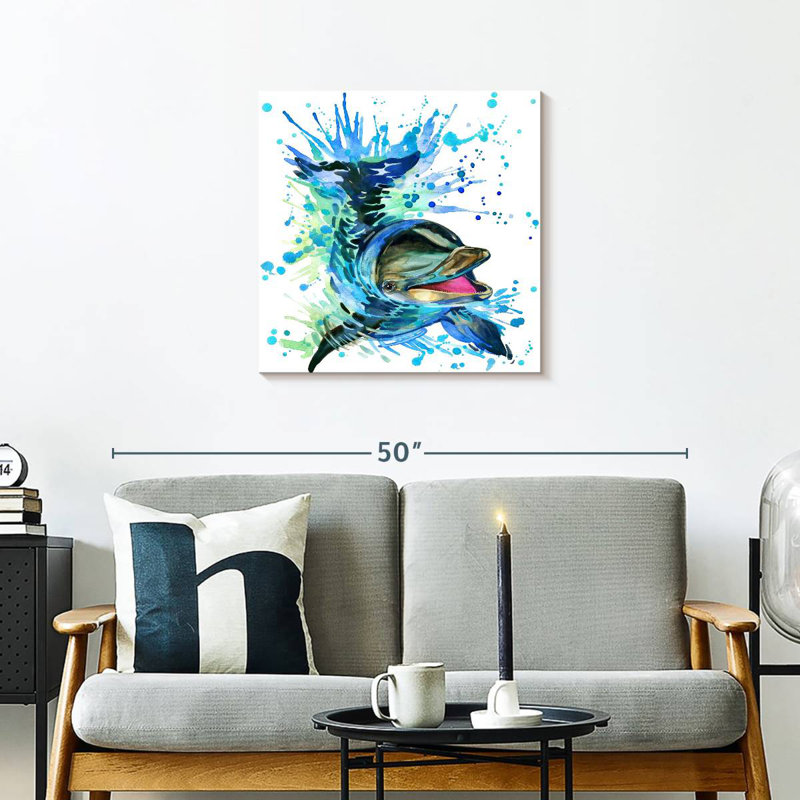 Brampt Splashing Dolphin, 24" H x 24" W