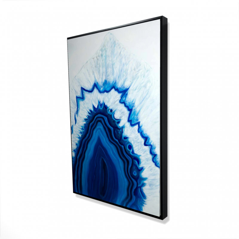 Agate Geode Slice - Livingroom Minerals Framed Canvas Decor