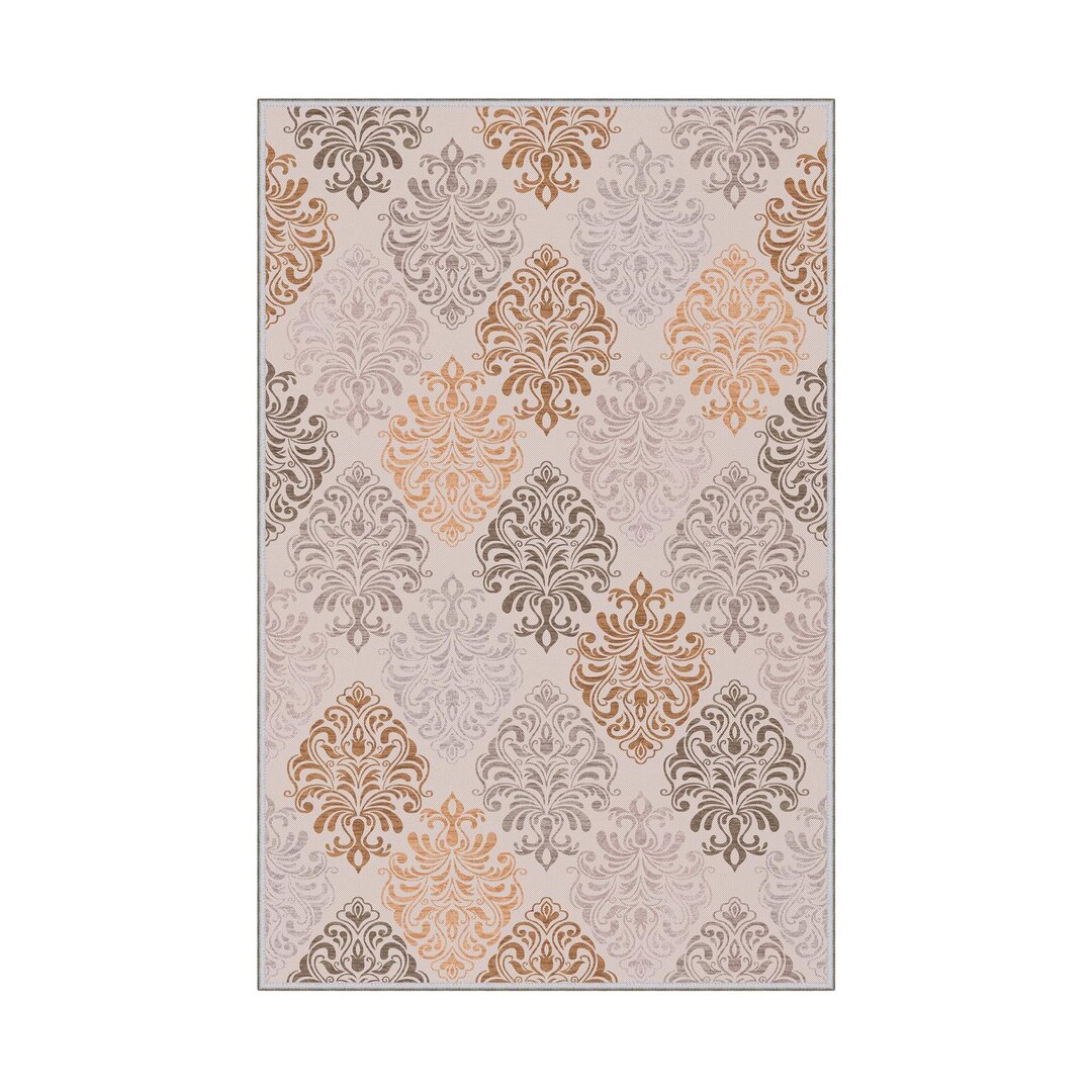 Flachgewebe-Teppich Davina in Beige