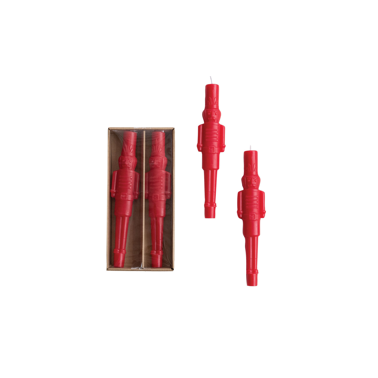 Unscented Taper Candle, Red