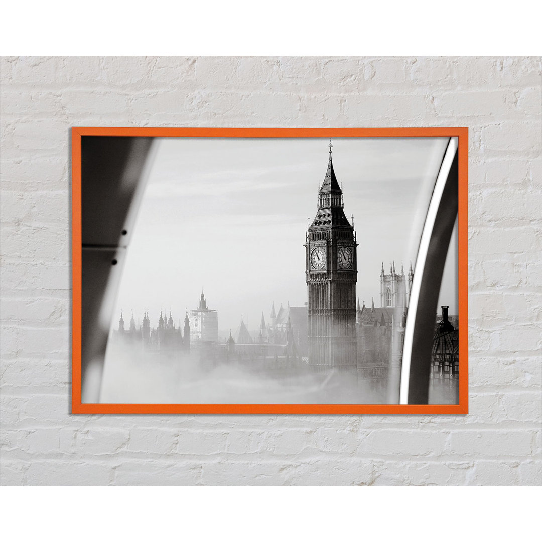 Gerahmtes Poster Anghelina Big Ben durch das London Eye Nebel