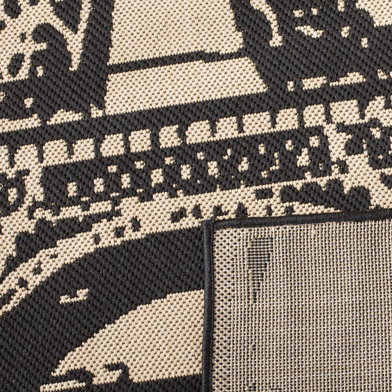 Tapis intérieur/extérieur beige Fleming, Rectangle 4 pi x 5 pi 7 po