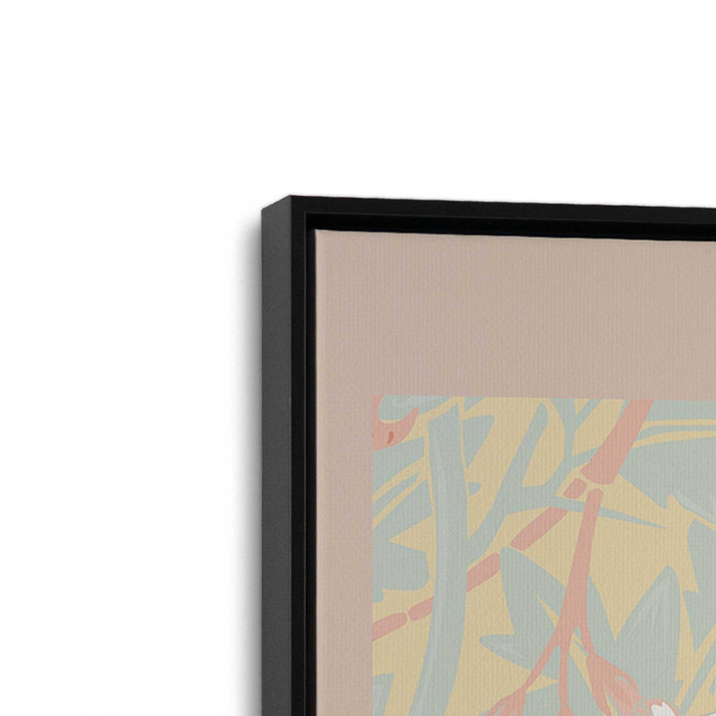 «Blush Jasmine» par William Morris, reproduction sur toile, Cadre flottant noir satiné, H 18,75 po x l 12,75 po x P 1,75 po