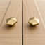 Faceted Hexagonal Solid Brass Cabinet Knob