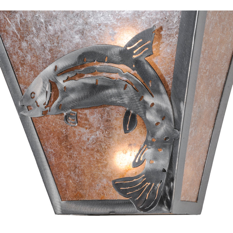Applique murale 2 lumières encastrée en acier