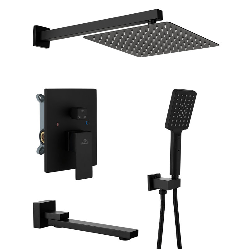 All-In-One Kit with Rough in-Valve, Matte Black