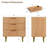 Wooden Wide Fluted Dresser for Bedroom with 3-6 Drawers and Metal Handle & Feet-2108382458