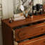 Coffre d'appoint en bois massif exquis simple.-107263810