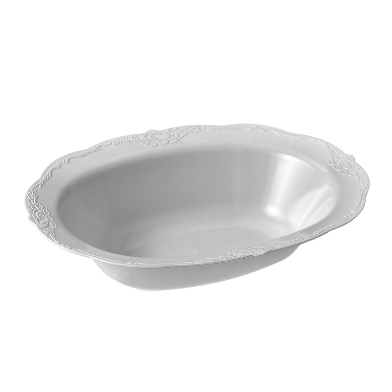 Vaisselle Vintage Collection, 3 bols ovales, blanc, Blanc