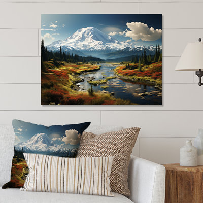 USA Majesty Mount Rainier - Landscapes Metal Wall Art Prints