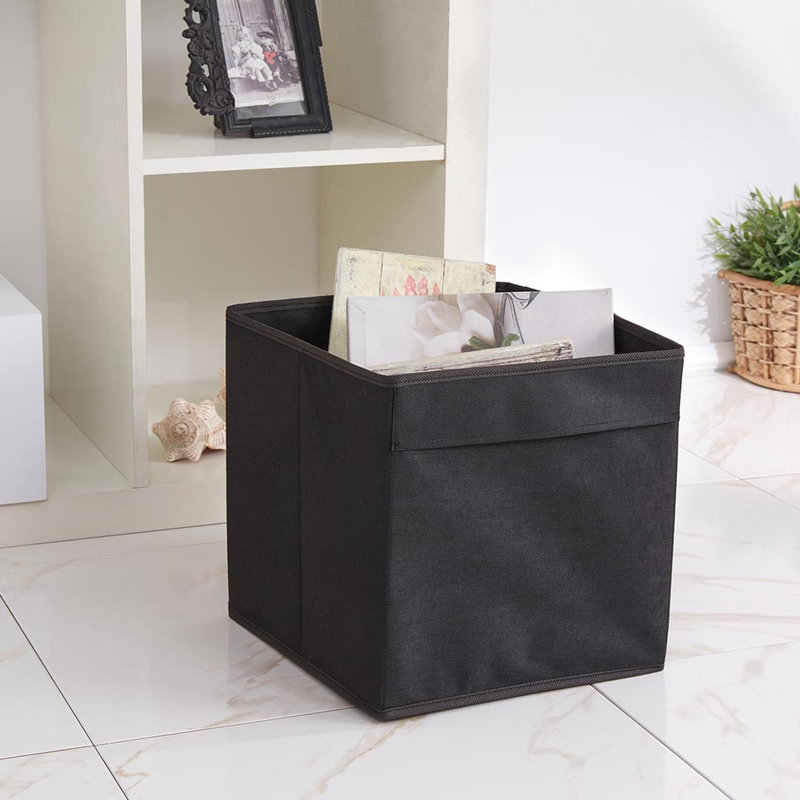 Boîte de rangement en feutre Cubby, Noir