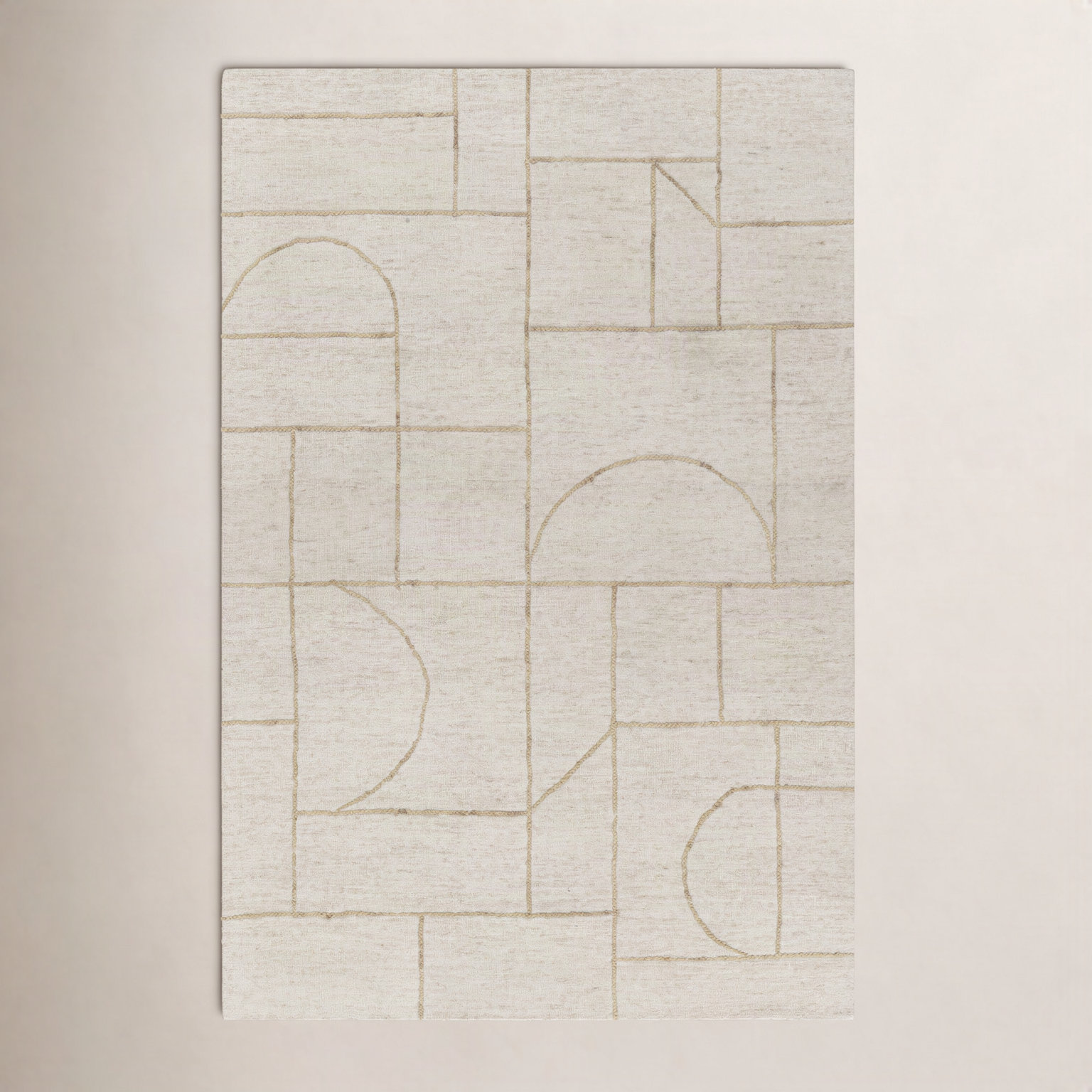 Caelob Hand-Woven Geometric Rug, Rectangle 9' x 12'