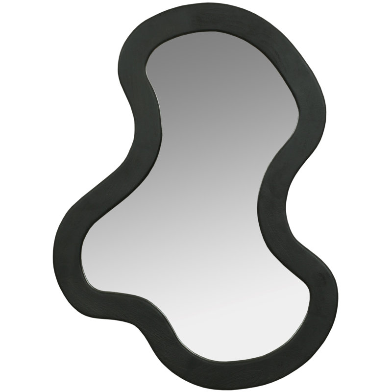Miroir d'appoint Oblique, 38 po x 28 po, Noir