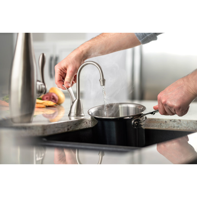HC-Wave Double Handle Kitchen Faucet with Accessories, Chrome