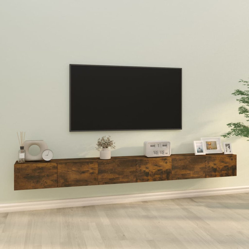 Ivoryana Unfinished Floating TV Stand for TVs up to 43", Oak