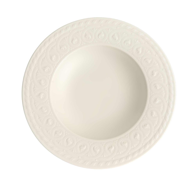 Villeroy & Boch Cellini 12-Piece Dinnerware Set, Service for 4, Premium Porcelain, White