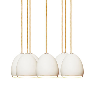 Lustre géométrique en argile 8 lumières