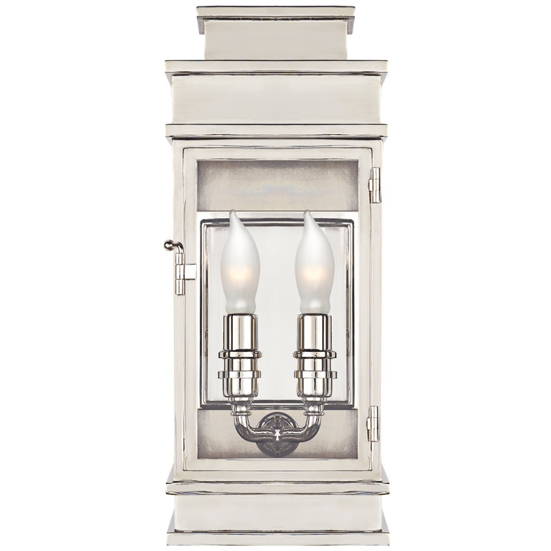 Chapman & Myers Linear Mini Wall Lantern, Antique Burnished Brass, 12" H x 5" W x 5" D