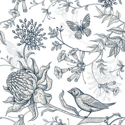 Almerton Peel & Stick Floral Roll