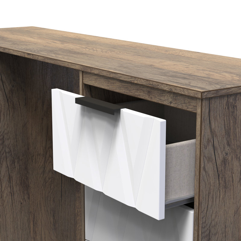 Besmir Dressing Table, White Matt/Vintage Oak