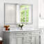 48"X48" Led Mirror Bathroom Vanity Mirror With Back Light,Wall Mount Multifunctional Vanity Mirror,Gun Ash,Aluminium Frame-531578241-531578266