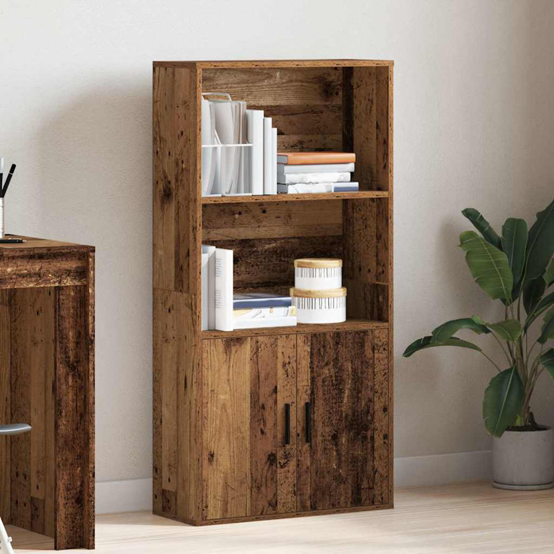 Bookcase 60X24x120 Cm Engineered Wood, Old Wood