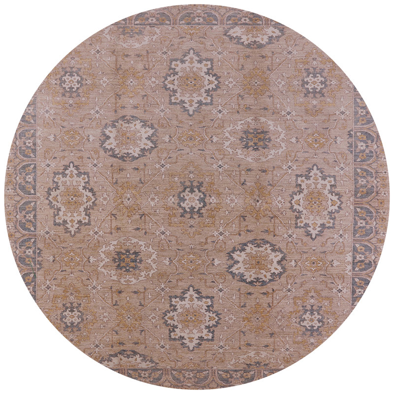 Tapis oriental brun Edgecliff, Rond 8 pi