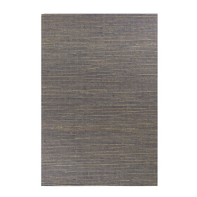 8' X 11' Blue And Beige Abstract Hand Woven Area Rug