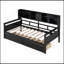 Lit de jour avec tablettes et deux tiroirs de rangement-915263373-921421419