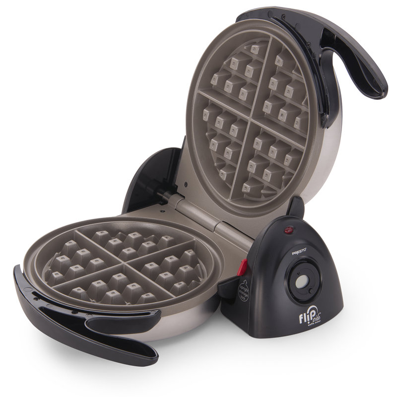 Gaufrier belge Presto FlipSide, appareil de cuisine en céramique, 7 pouces, noir