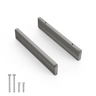 CEME 10 Pack Gray Finger Pulls 3.76 Inch CC Aluminum Cabinet Handles