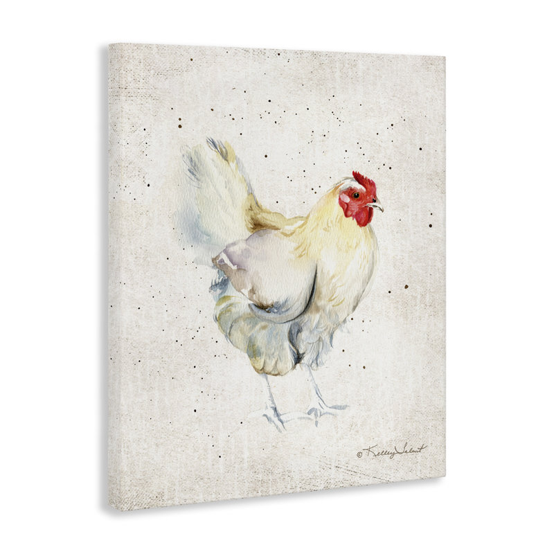 «Chicken with Speckled Paint», art mural par Kelley Talent, H 30 po x l 24 po